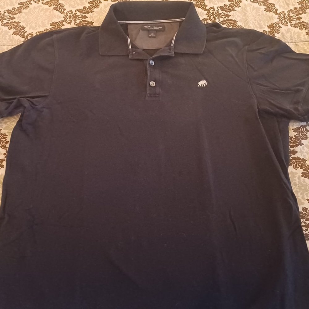 Vintage Mens Banana Republic Black Polo Size XL Gently Pre-Owned